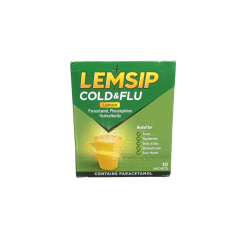 LEMSIP COLD AND FLU LEMON 10 SACHETS