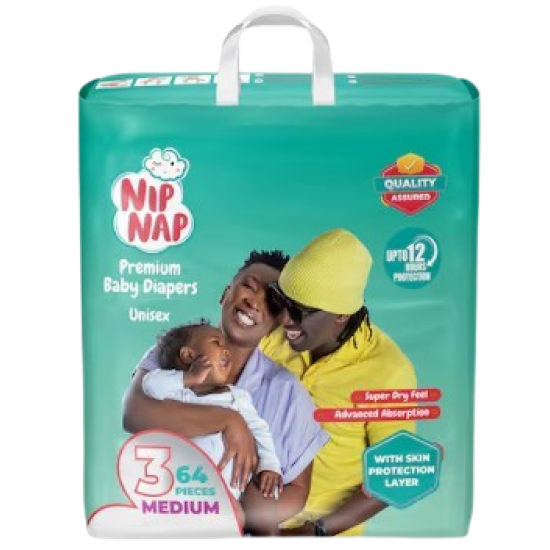 NIP NAP DIAPER JUMBO SIZE 3 PACK 64`S