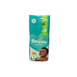 PAMPERS DIAPERS VALUEPACK  SIZE 3 (6-10 KGS) 60`S