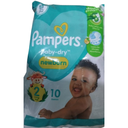 PAMPERS DIAPERS LOW COUNT SIZE 2 (3-8KGS) 10`S