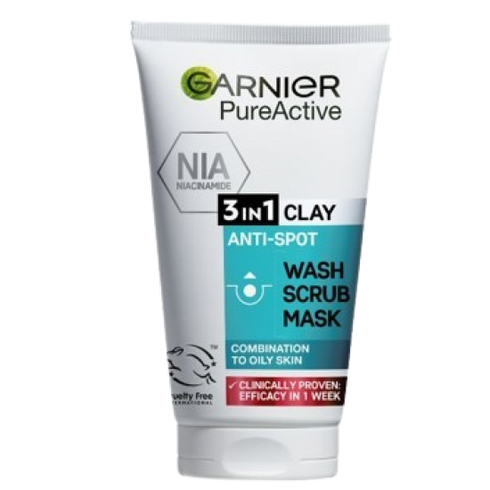Garnier Pure Active Cleanser 3IN1 Clay Wash 50ml Garnier Pure Active Cleanser 3IN1 Clay Wash 50ml