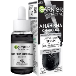 Garnier SkinActive 4% AHA + BHA & Niacinamide Charcoal Serum 30ml