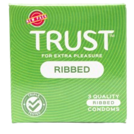 Trust Ribbed Condoms 24's