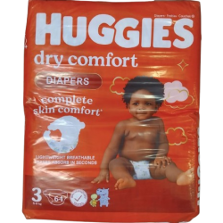 Huggies Dry Comfort Jumbo Size 3 (5-9)Kgs 64's